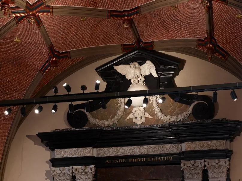 Detail van het interieur van de O.-L.-Vrouwkathedraal in Antwerpen