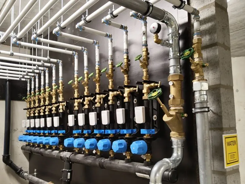 Collectoren met afsluiters voor waterdistributie