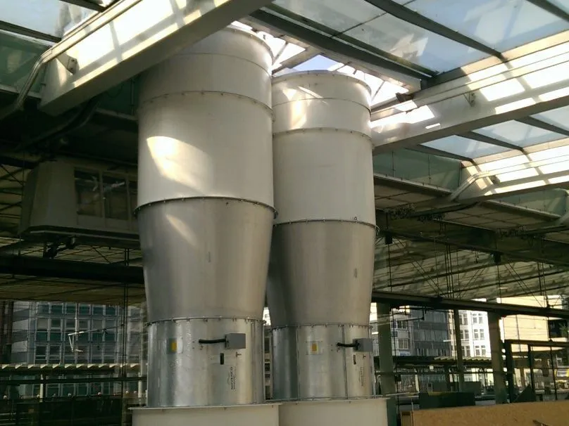 Silo’s van een centrale stofafzuiginstallatie